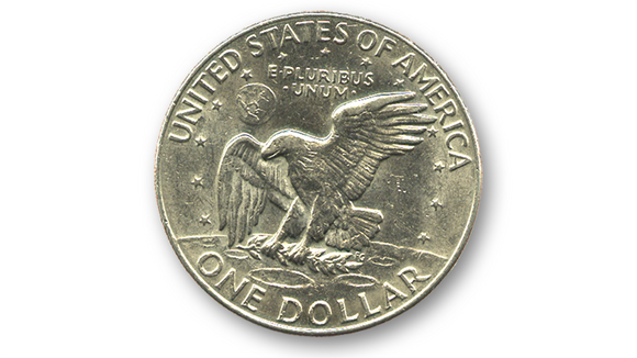 Eisenhower Dollar (Single Coin Ungimmicked) - Trick