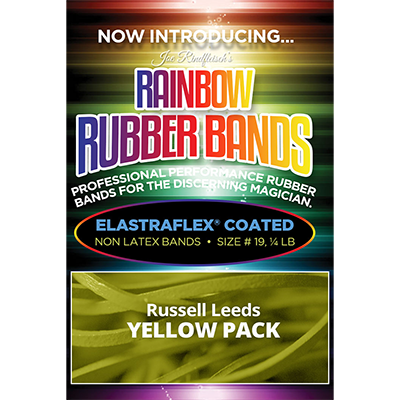 Joe Rindfleisch's Rainbow Rubber Bands (Russell Leeds -Yellow ) by Joe Rindfleisch - Trick