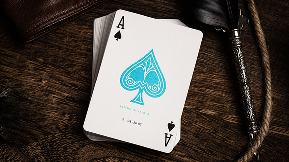 Jerry's Nugget (Icey Blue) Marked Monotone Playing Cards