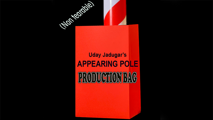 APPEARING POLE BAG RED (Gimmicked / No Tear) by Uday Jadugar - Trick