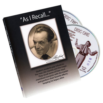 As I Recall (2 DVD Set) - Tony Slydini